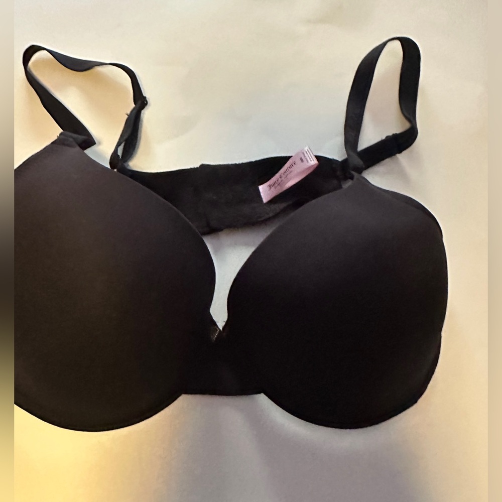Juicy Couture Bra Sexy Black Push Up Feminine Seamless Underwire Padded Bra 38D - Picture 2 of 6